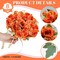 8PCS Orange Artificial Peony Flowers Bouquet, Silk Fall Peonies for DIY Wedding Arrangements, Autumn Centerpieces, Party Decorations, Home & Table Floral Decor